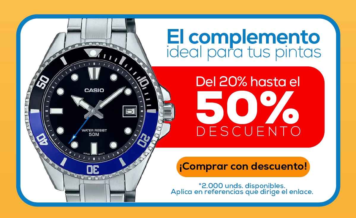 El complemento ideal para tus pintas. Del 20% hasta el 50% descuento. ¡Comprar con descuento! *2.000 unds. disponibles. Aplica en referencias que dirige el enlace.